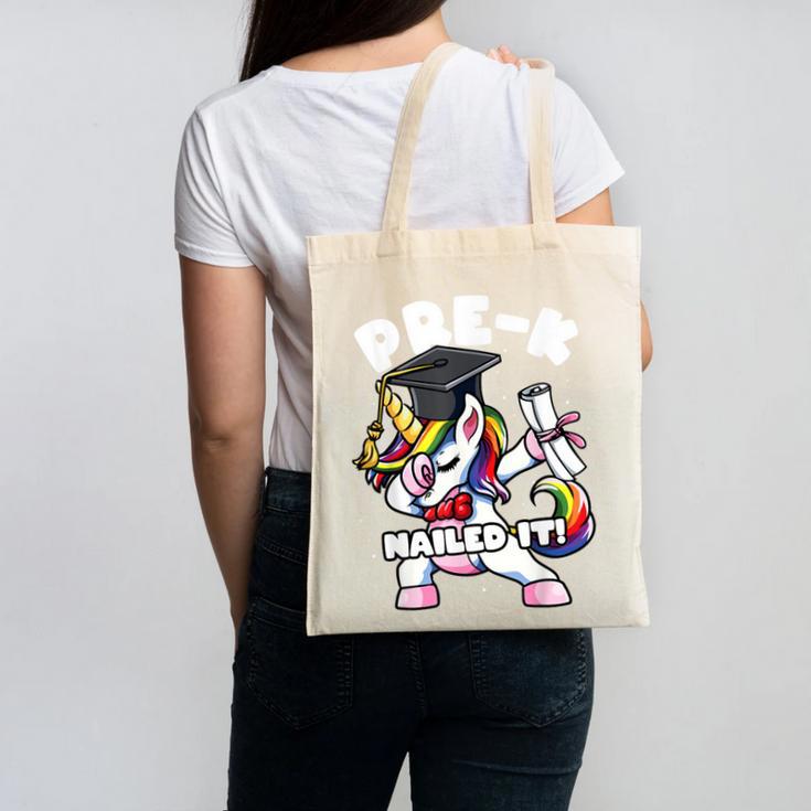 Girls Dabbing Unicorn Pre-K PreSchool Nailed It Graduation Canvas Tote Bag