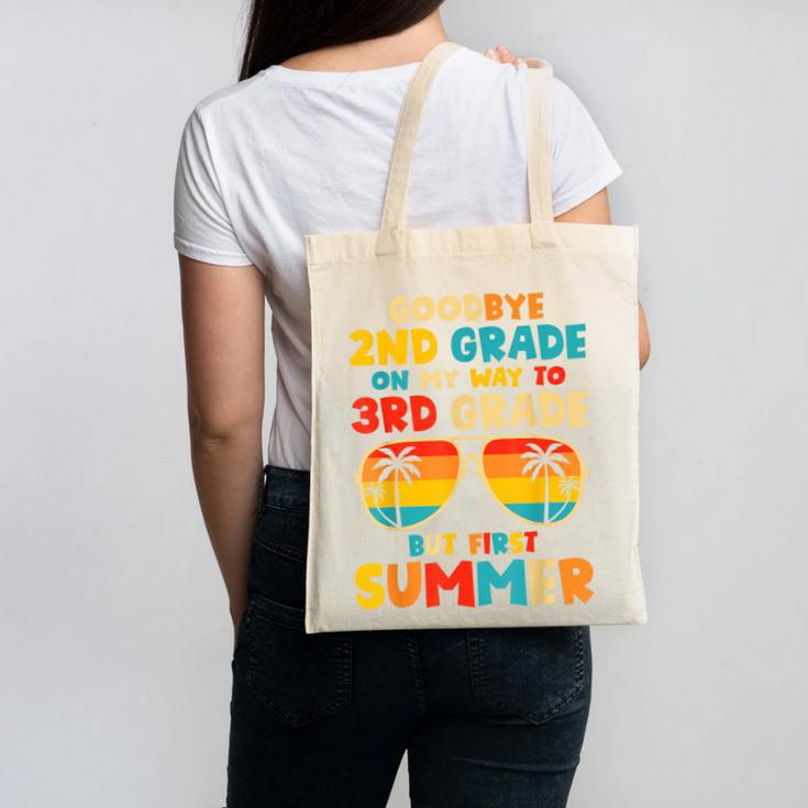 Goodbye 2nd Grade Graduation To 3rd Grade Hello Summer Kids Canvas Tote Bag
