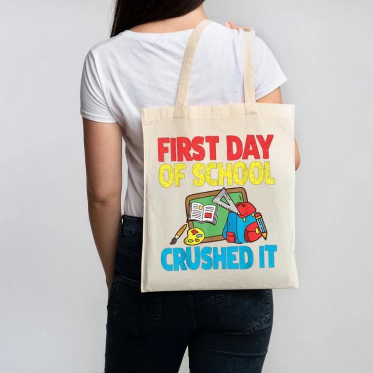 Graduation First Day Of School Crushed It Canvas Tote Bag