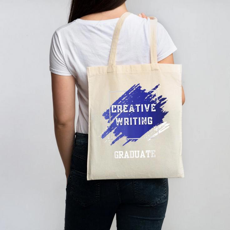 Graduation Graduated Creative Writing Degree University Canvas Tote Bag