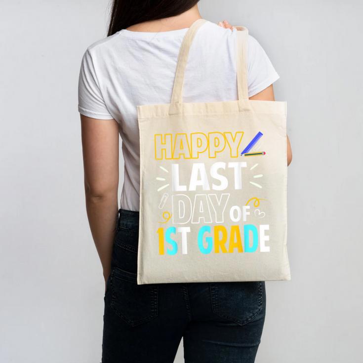 Happy Last Day Of 1st Grade Shirt Cutie Graduation Canvas Tote Bag