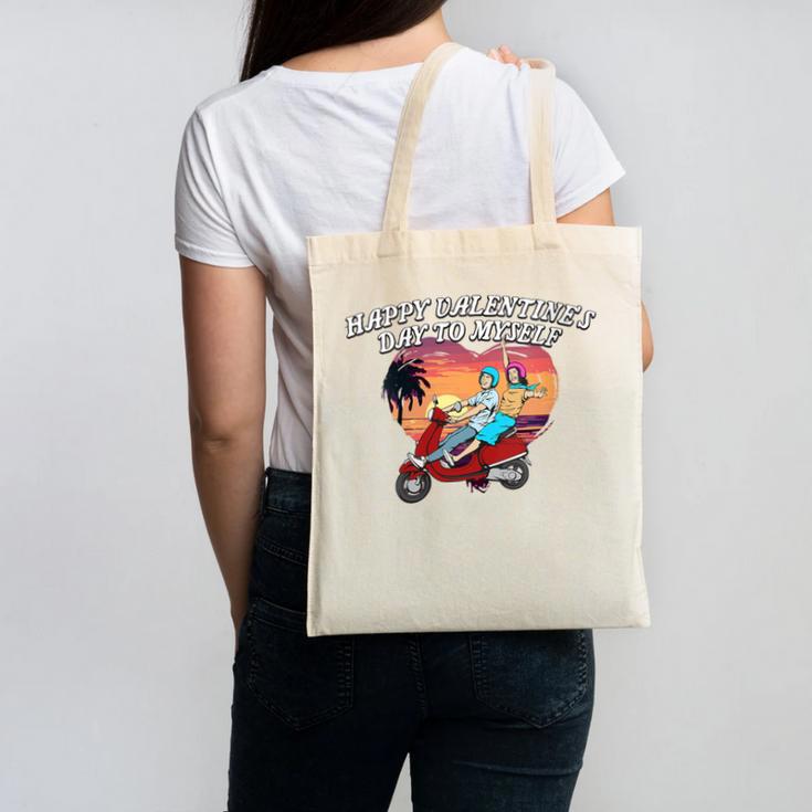 Happy Valentines Day To Myself Introvert Humor Canvas Tote Bag