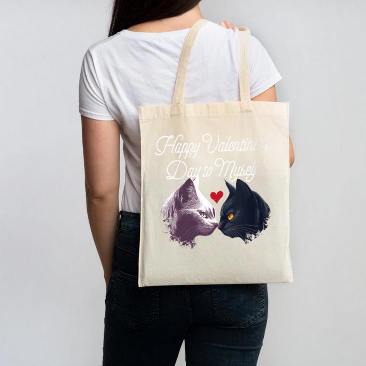 Happy Valentines Day Self Introvert Humor Antisocial Canvas Tote Bag