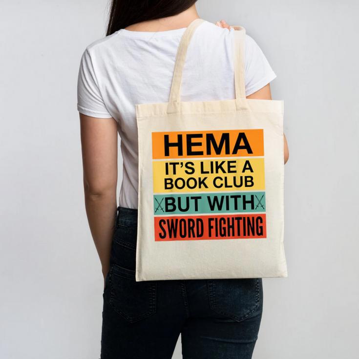 Hema Definition Like A Book Club With Swords Canvas Tote Bag