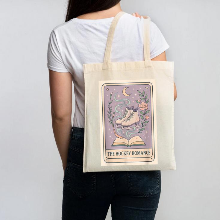 Hockey Romance Tarot Card Books Reader Cozy Reading Canvas Tote Bag