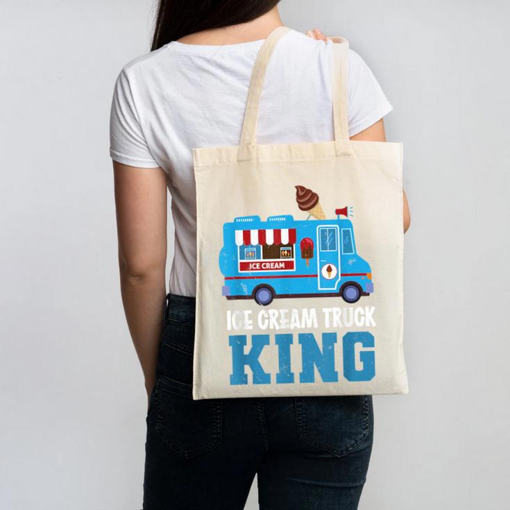 Ice Cream Truck King Nostalgia Summer Ice Cream Truck Driver Canvas Tote Bag