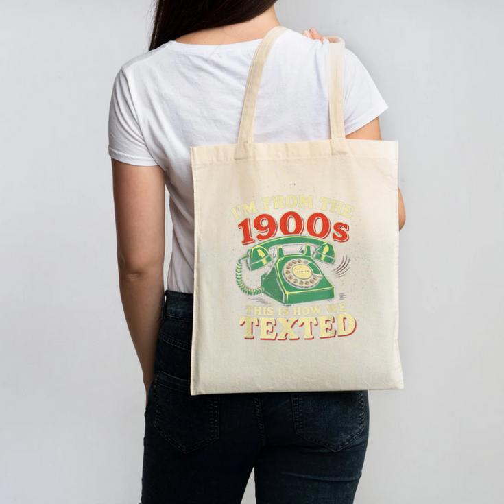 I'm From The 1900s This Is How We Texted Rotary Dial Phone Canvas Tote Bag