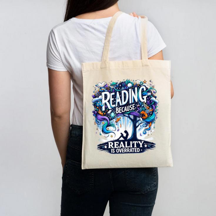 Introvert Reader Bibliofile Bookworm Loves Books Canvas Tote Bag