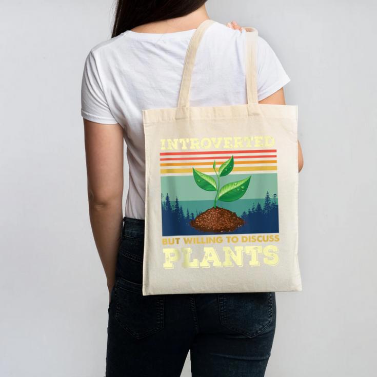 Introverted But Willing To Discuss Plants Canvas Tote Bag