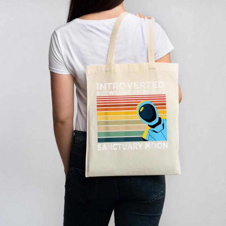 Introverted But Willing To Discuss Sanctuary Moon Canvas Tote Bag