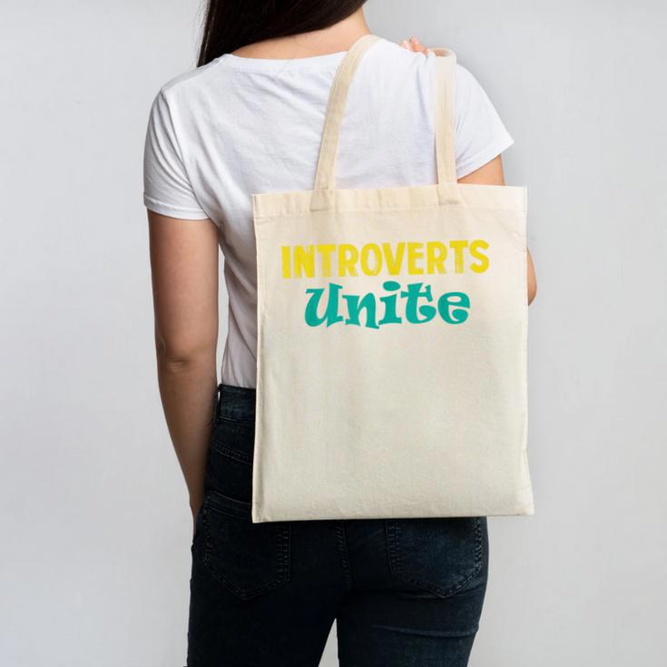 Introverts Unite I Introvert Canvas Tote Bag
