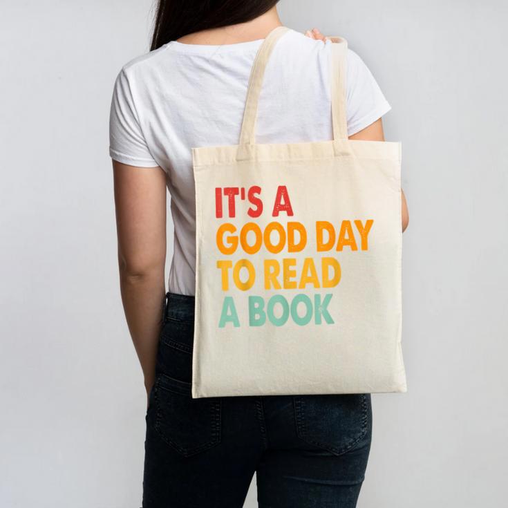 It's A Good Day To Read A Book Retro Vintage Teacher Canvas Tote Bag