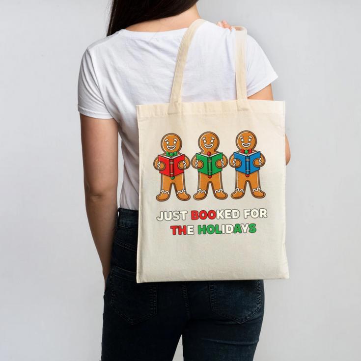 Just Booked For The Holidays Gingerbread Canvas Tote Bag