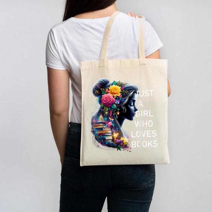 Just a Girl Who Loves Books Canvas Tote Bag