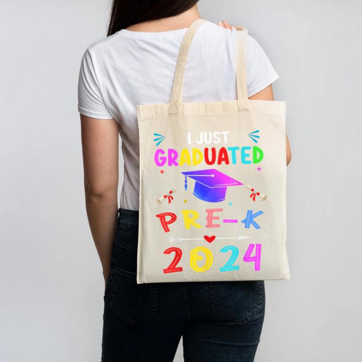 I Just Graduated Pre k Graduation 2024 Pre-Kindergarten Canvas Tote Bag