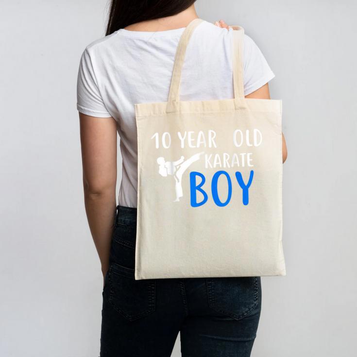 Karate Boy 10 Year Old Kids Shirt Graduation Canvas Tote Bag