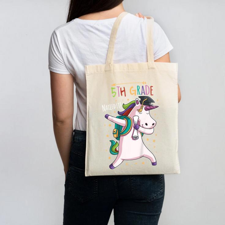 Kids Dabbing Unicorn Graduation 5th Grade Class Of 2019 Canvas Tote Bag