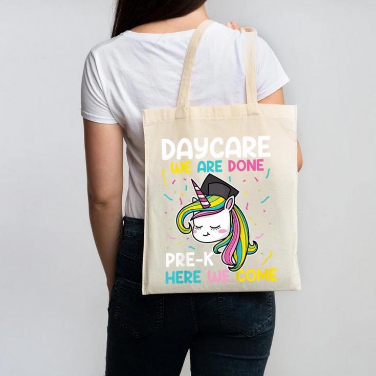 Kids Daycare Graduation Unicorn Last Day Of School Kids Canvas Tote Bag