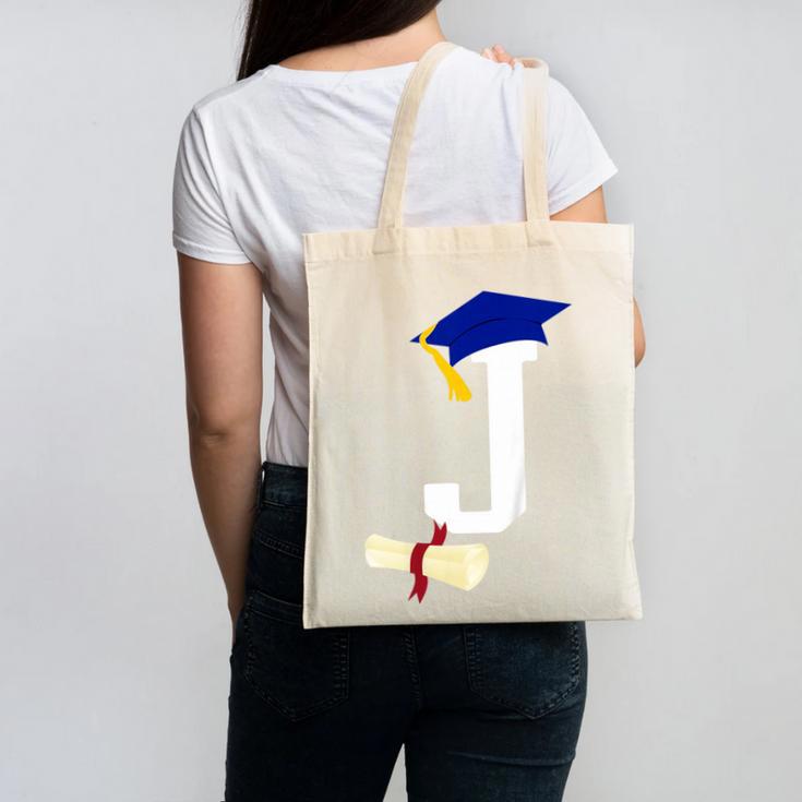 Kids Initial J Letter For Boys Preschool Graduation Kindergarten Canvas Tote Bag