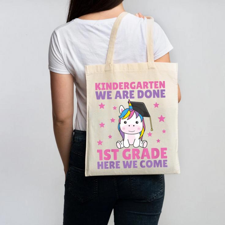 Kids Kindergarten Graduate Unicorn Graduation Canvas Tote Bag