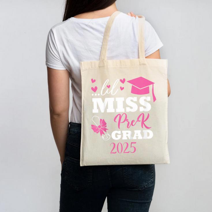 Kids Little Miss Pre-K Grad Preschool Prek Graduation 2025 Canvas Tote Bag