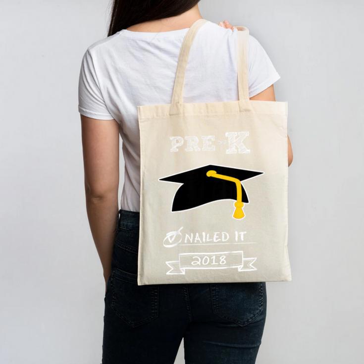 Kids Pre-K School Graduation Nailed It 2018 TShirt Boy Girl Canvas Tote Bag