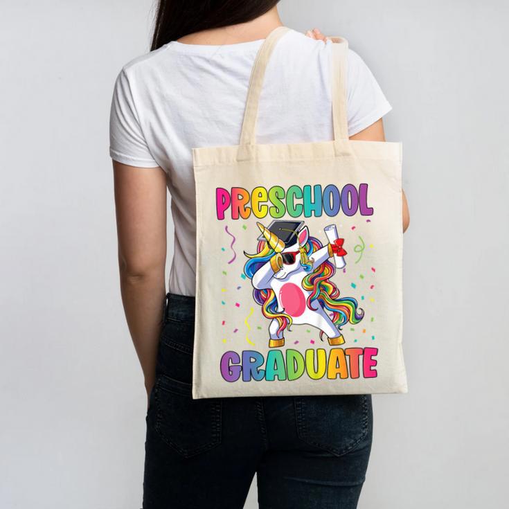 Kids Preschool Graduation Dab Unicorn Preschool Graduate Canvas Tote Bag