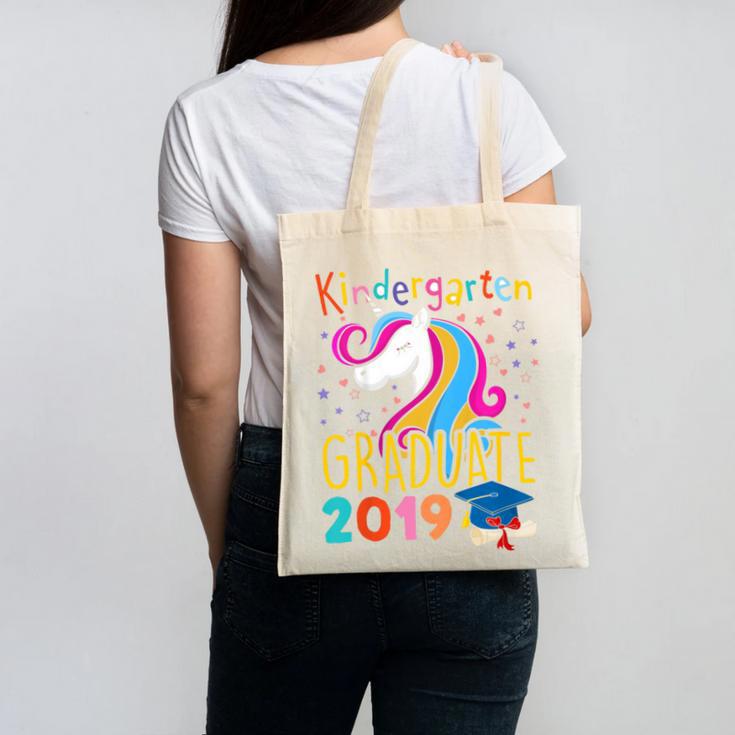 Kids Unicorn Kindergarten Graduation Graduate Shirt Canvas Tote Bag