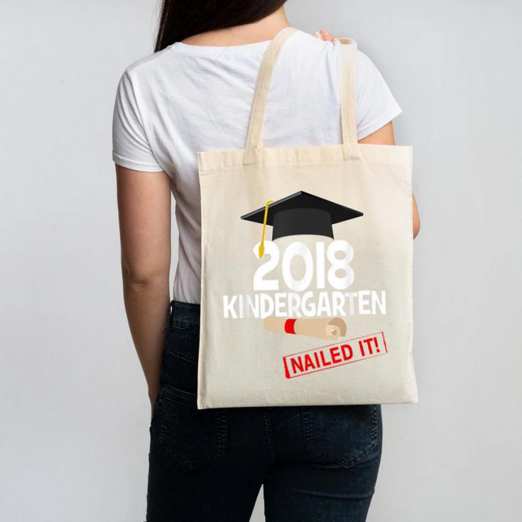 Kindergarten 2018 NAILED IT Graduation Graduate Canvas Tote Bag