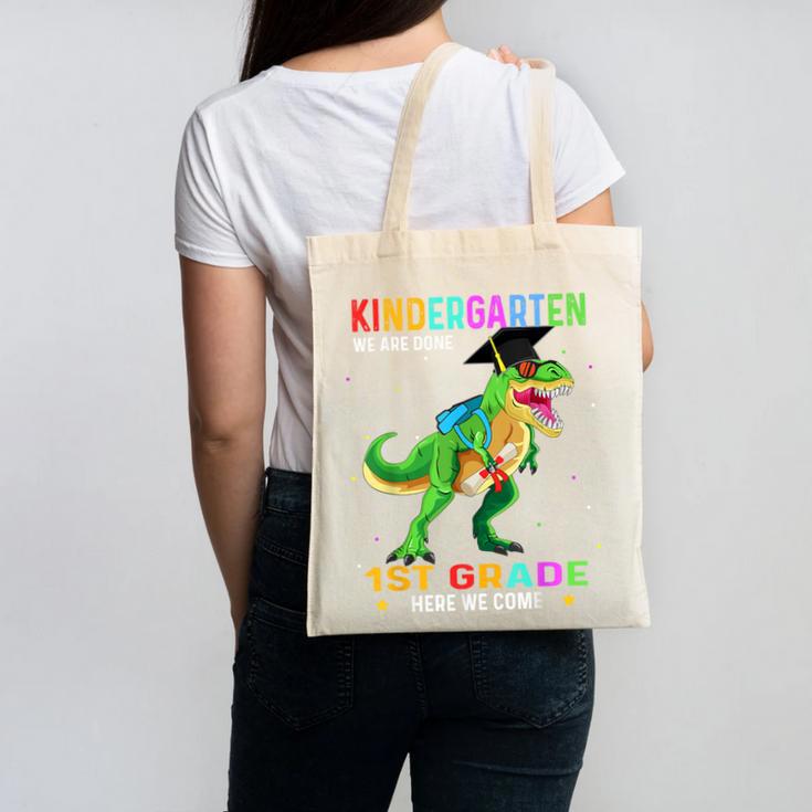 Kindergarten Graduation 1st Here We Come Class 2023 Dinosaur Canvas Tote Bag