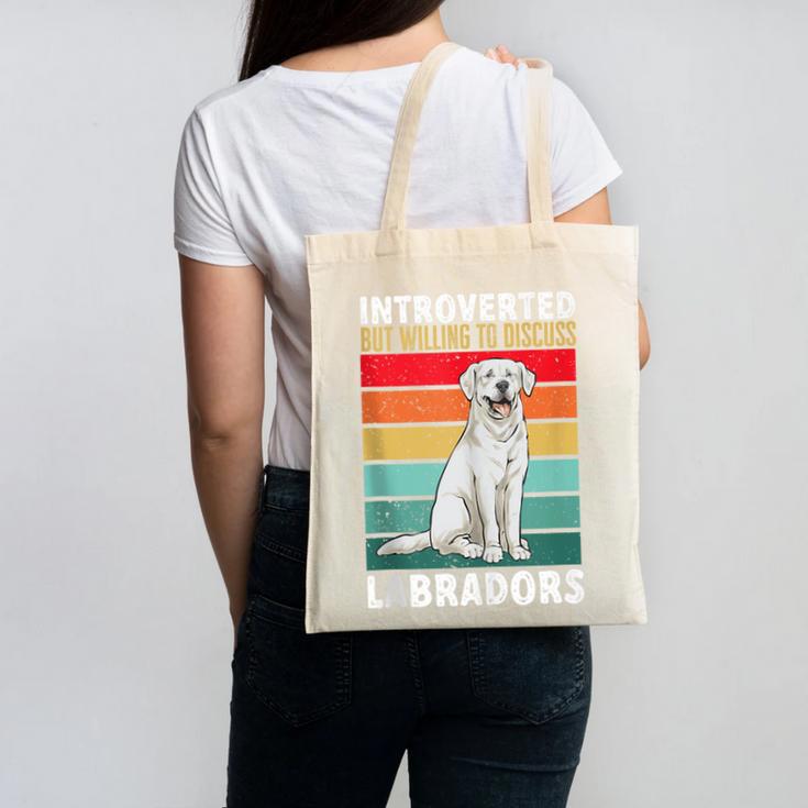 Labrador Retriever Introvert White Lab Canvas Tote Bag