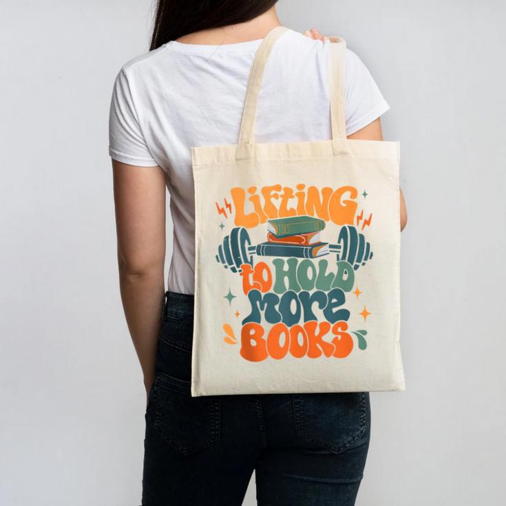 Lifting To Hold More Books Weightlifting Workout Bookish Canvas Tote Bag