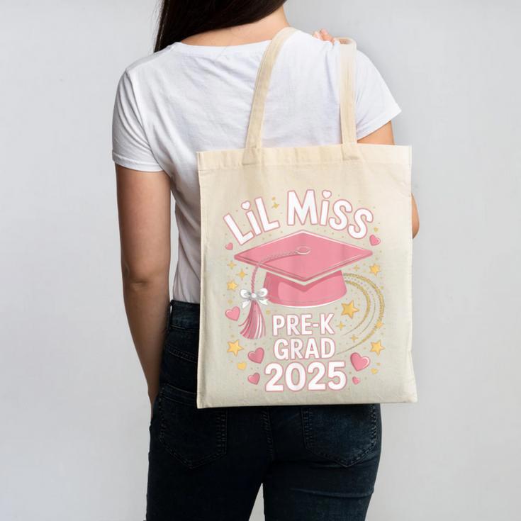 Little Miss Pre-K Grad 2025 Preschool Graduation Girls Kids Canvas Tote Bag