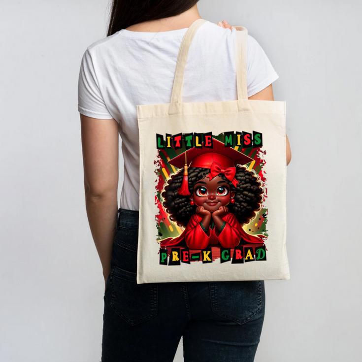 Little Miss Pre-K Grad 2026 Girl Preschool Graduation Canvas Tote Bag