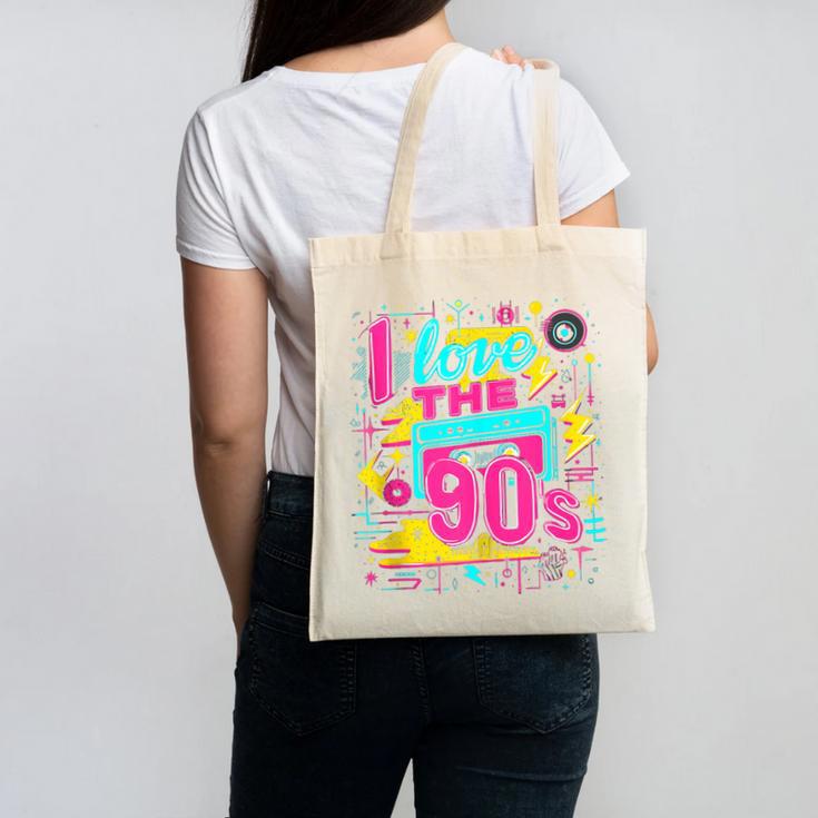 I Love The 90'S 90s Nostalgia Canvas Tote Bag