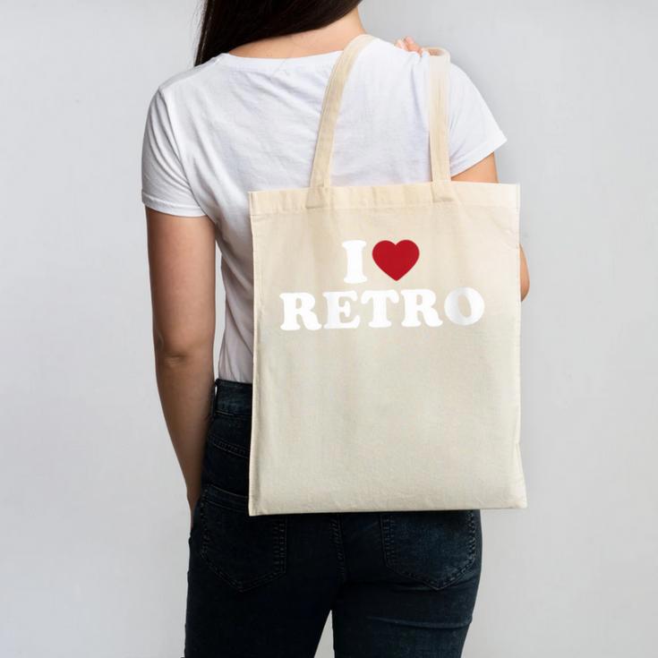 I Love Retro Vintage 80s 90s Nostalgia Canvas Tote Bag