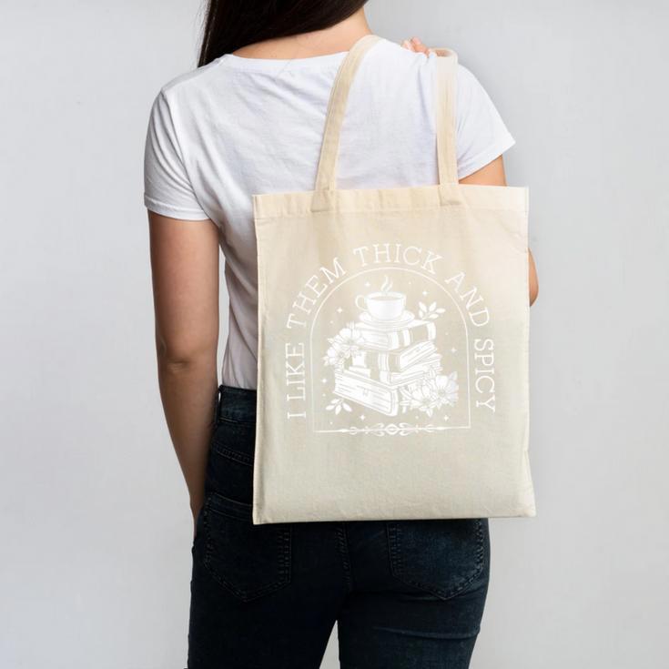I Like Them Thick And Spicy Smut Book Reader Canvas Tote Bag