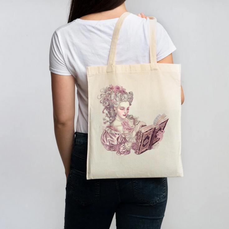 Marie Antoinette Reading A Book Canvas Tote Bag