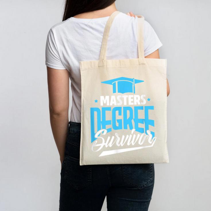 Master's Degree Graduation Masters Degree Survivor Canvas Tote Bag