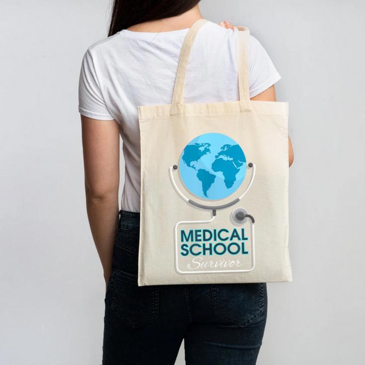 Medical School Survivor Med Graduation Canvas Tote Bag