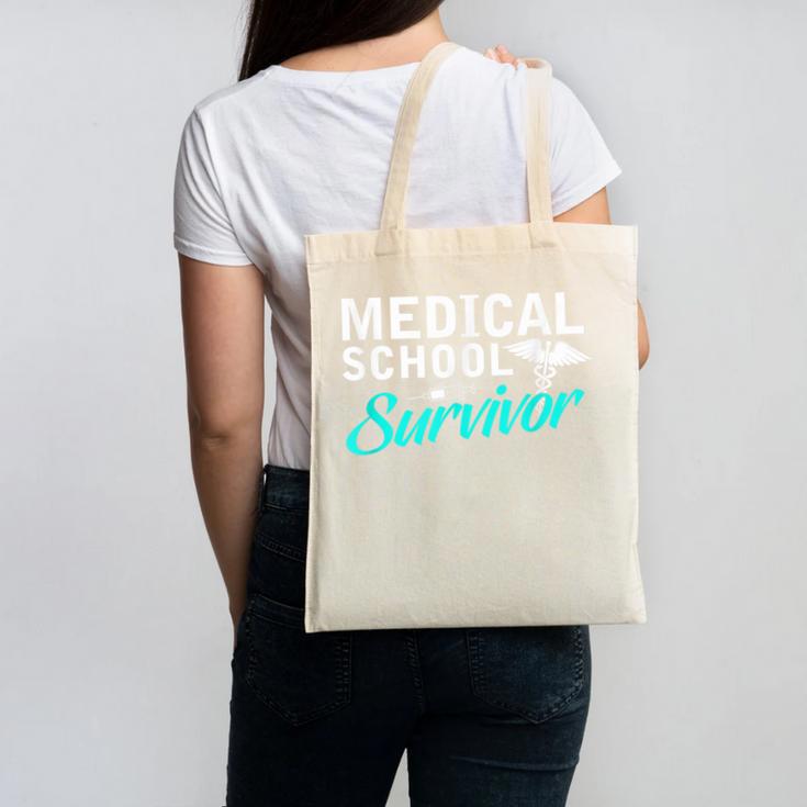 Medical School Survivor Med Student Graduation Canvas Tote Bag