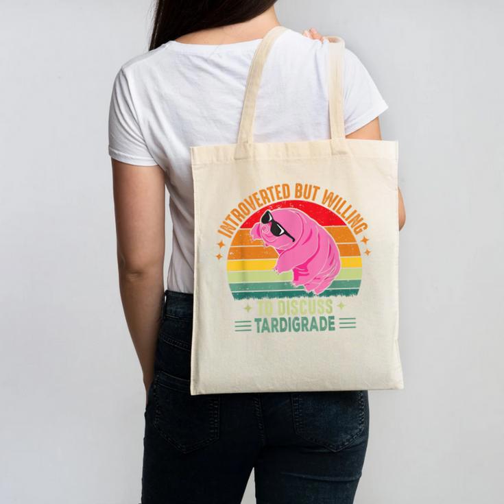 Microbiology Science Nerd STEM Introvert Tardigrades Lover Canvas Tote Bag