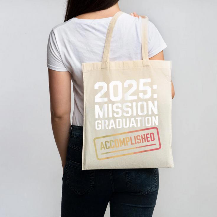 Mission Graduation Accomplished For Class Of 2025 Canvas Tote Bag
