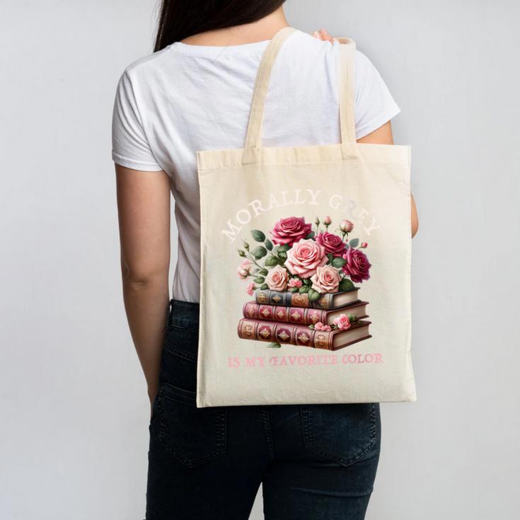 Morally Grey Book Lovers Dark Romance Reader Favorite Color Canvas Tote Bag