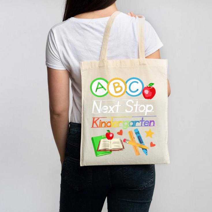 Next Stop Kindergarten Preschool Graduation 2025 Boy Girl Canvas Tote Bag