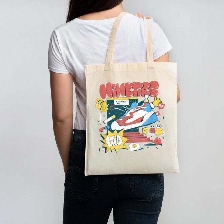 Nostalgia Gen X 90s Nineties Things Canvas Tote Bag