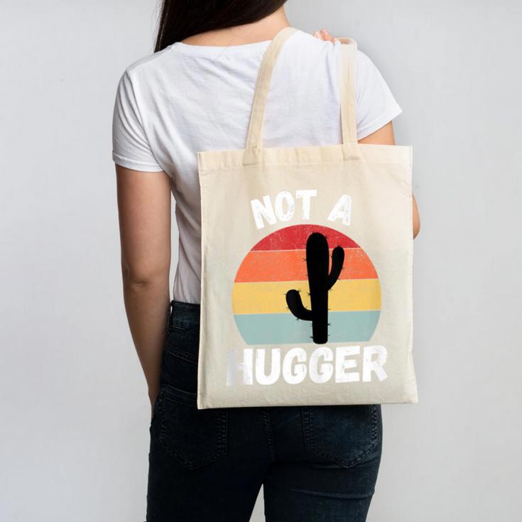 Not A Hugger Cactus Introvert Antisocial Canvas Tote Bag