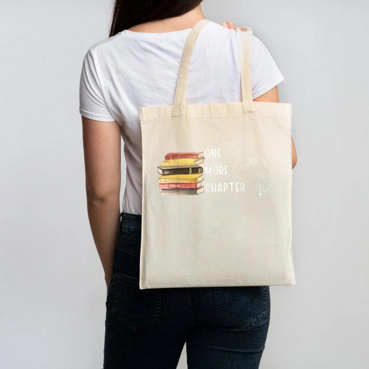 One More Chapter Sign Language Deaf Reading Book Lover Canvas Tote Bag