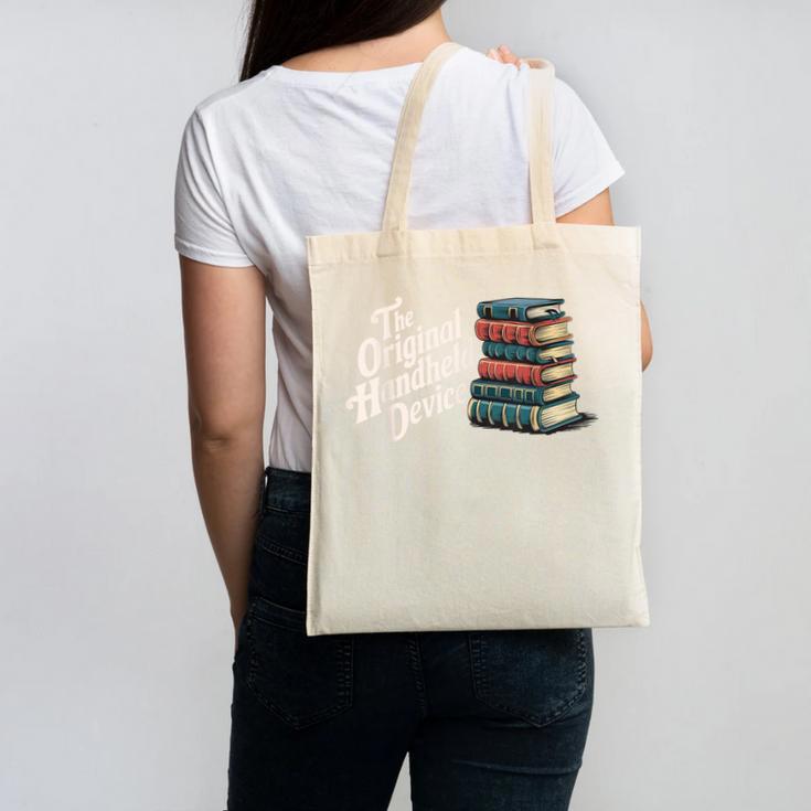 The Original Handheld Device Book Fair Book Lover Canvas Tote Bag