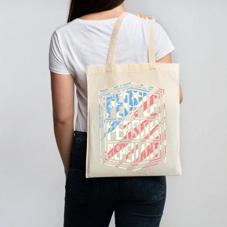 People Person Repellant Introvert Canvas Tote Bag